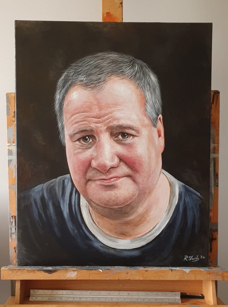 Memorial Portrait Painting. Bobbys Hand Drawn Portraits