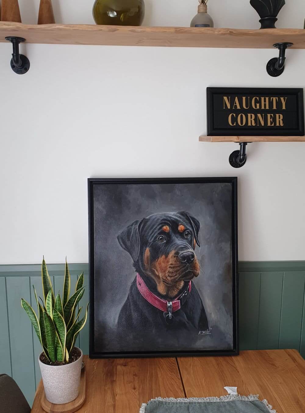 Featured image for “Rottweiler Dog Painting”
