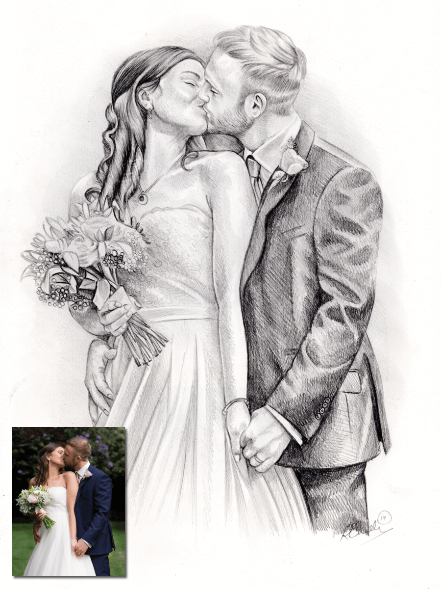 Wedding Couple Outline Sketch @ Outline.pics