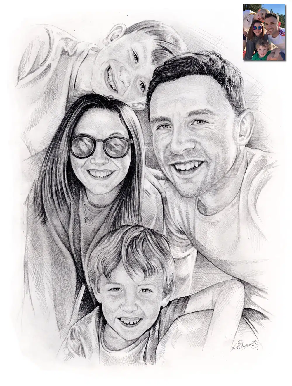 Family sketch hi-res stock photography and images - Alamy