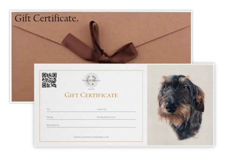 Gift Certificates Bobbys Hand Drawn Portraits